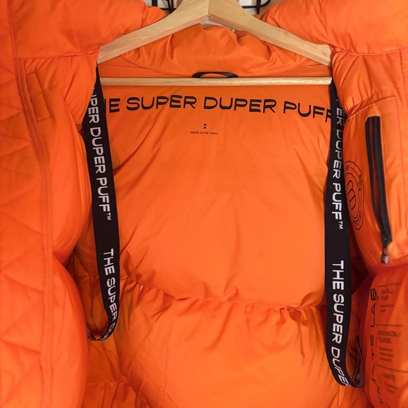 Women's Orange Puffer Jacket - Picture 7 of 7